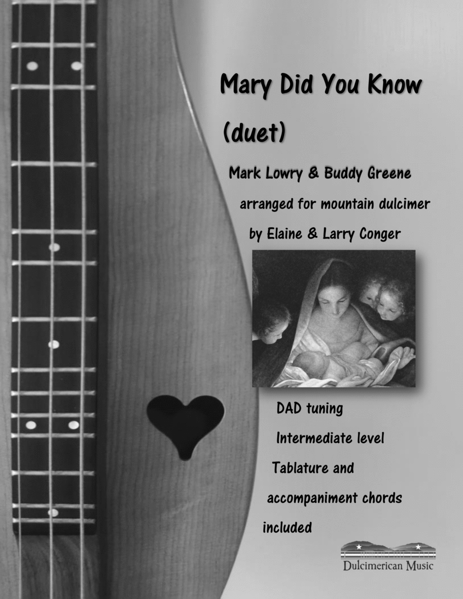 Mary, Did You Know? Dulcimer scores gallery preview page 1
