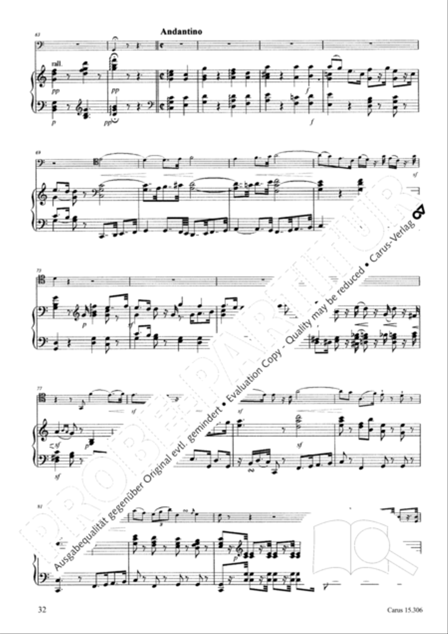 Grand Duo fur Violoncello und Klavier String Duet scores gallery preview page 33