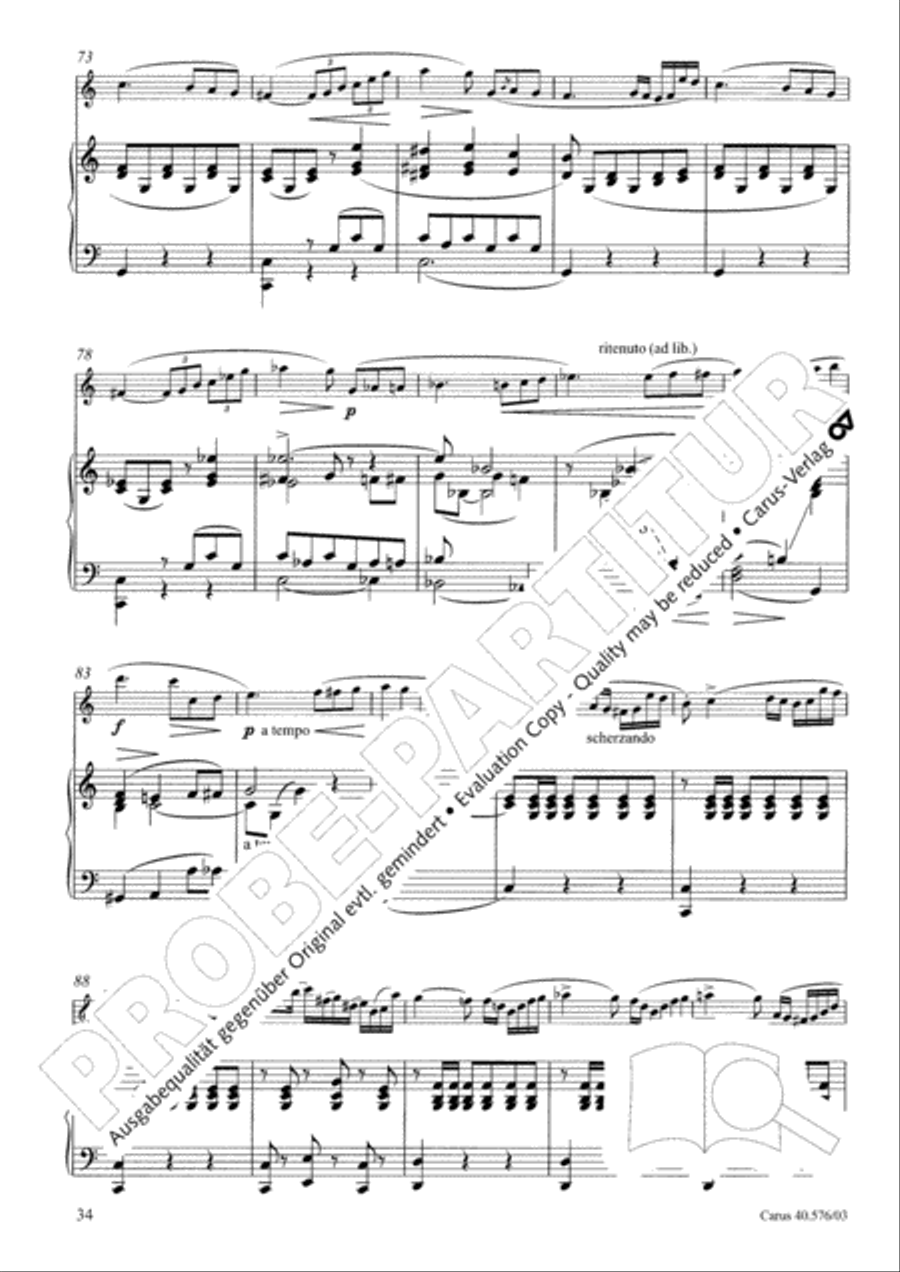 Oboe Concerto in A minor (Concerto per Oboe ed Orchestra in a) Clarinet scores gallery preview page 35