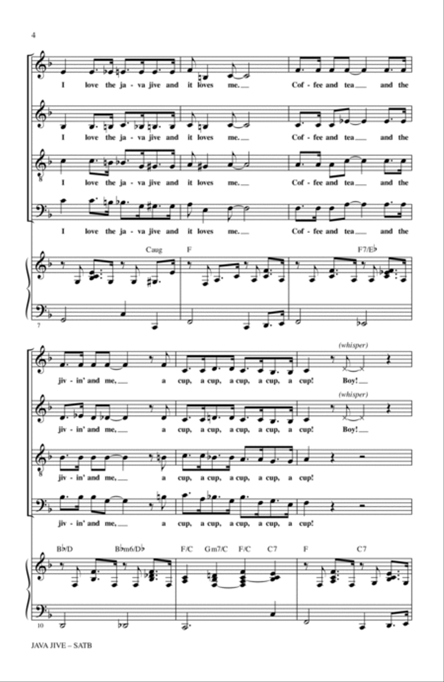 Java Jive (arr. Ed Lojeski) 4-Part scores gallery preview page 2