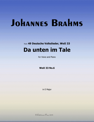 Da unten im Tale, by Brahms, in E Major