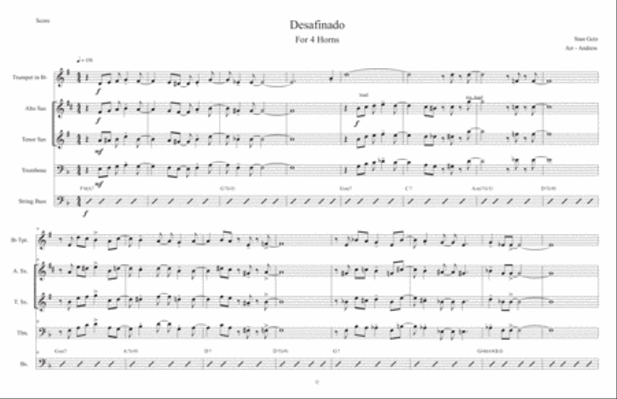 Desafinado Large Ensemble scores gallery preview page 1