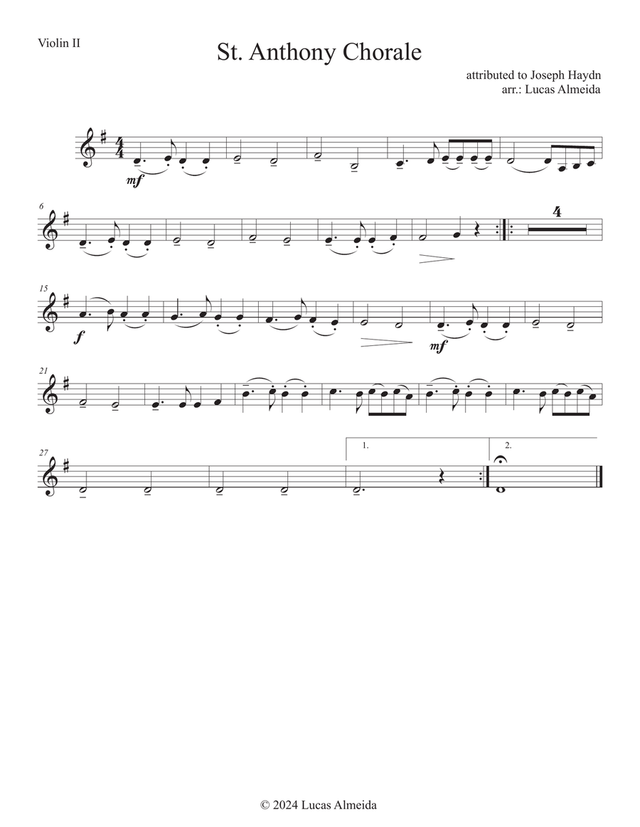 St. Anthony's Chorale String Orchestra scores gallery preview page 6