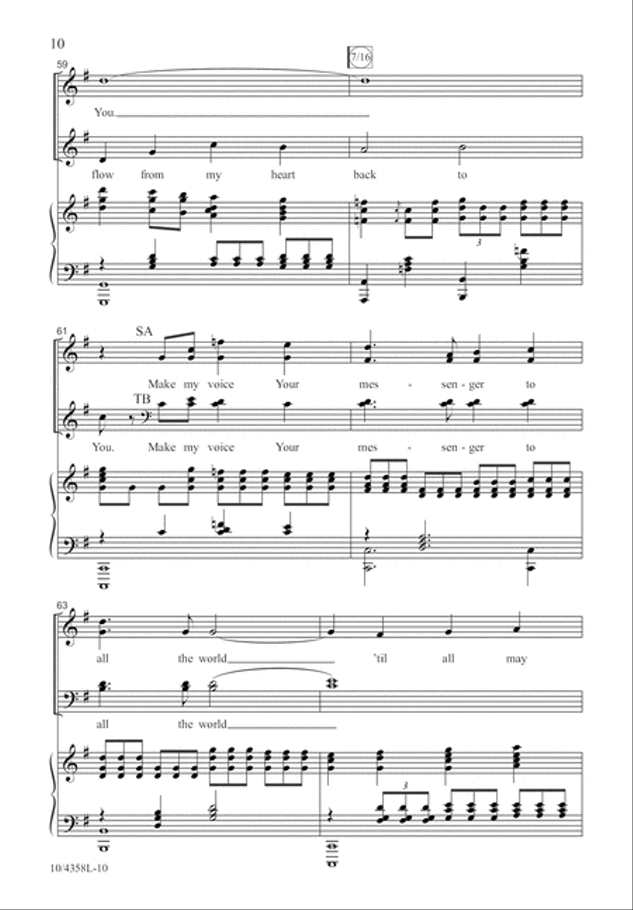 Spirit, Sing Through Me Spirit, Sing Through Me 4-Part scores gallery preview page 10