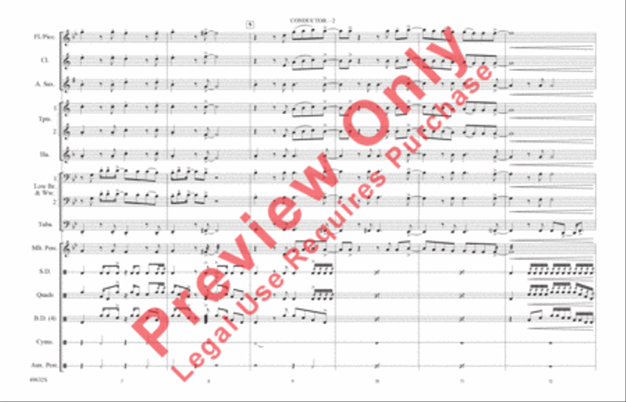 Permission to Dance Permission to Dance Marching Band scores gallery preview page 3