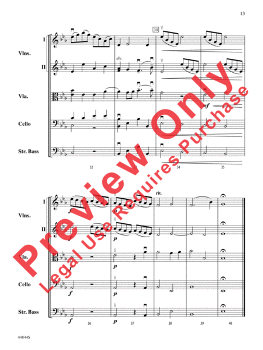 Concerto Grosso, Opus 6, No. 8 String Orchestra scores gallery preview page 34