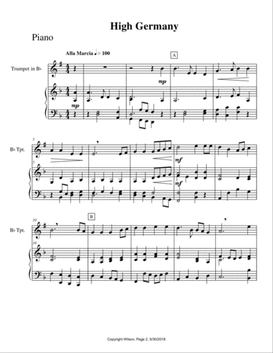 European Travelers Trumpet Solo scores gallery preview page 3