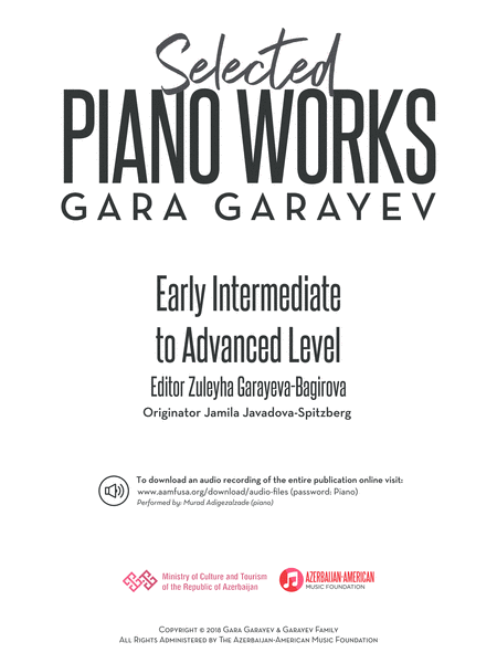 Gara Garayev: Selected Piano Works. image number null