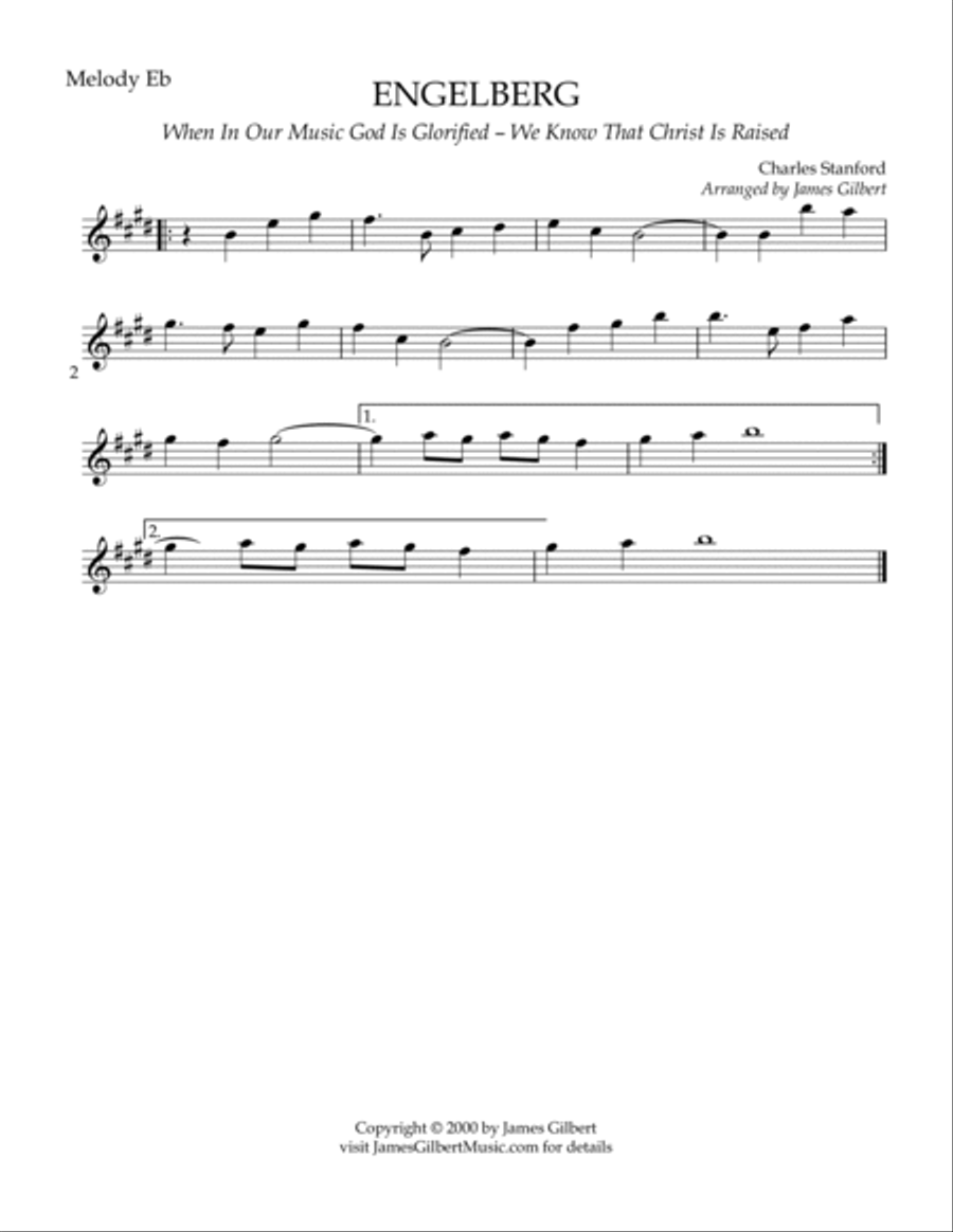 ENGELBERG (When In Our Music God Is Glorified) Small Ensemble scores gallery preview page 6