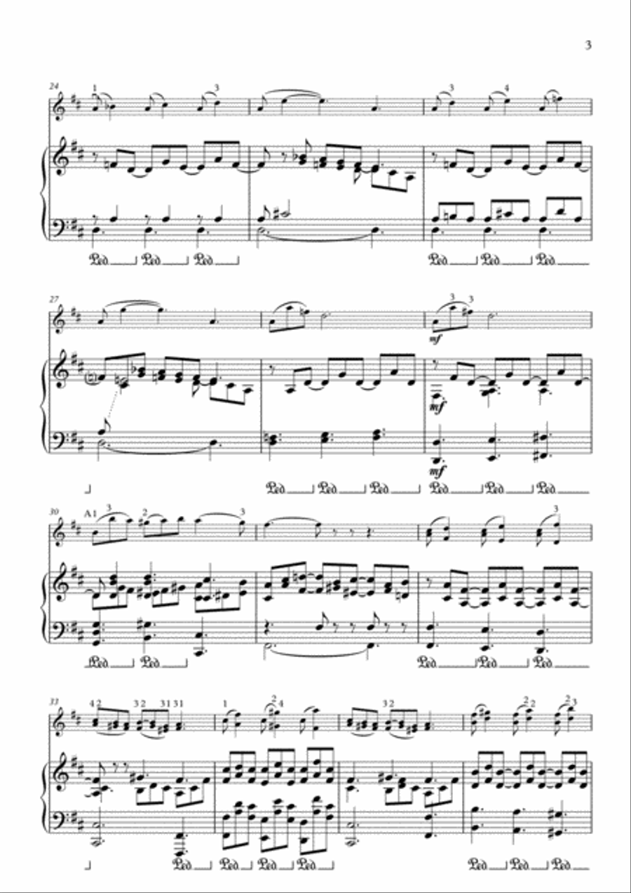 Franck Prelude, Fugue and Variation for violin and piano Violin Solo scores gallery preview page 3