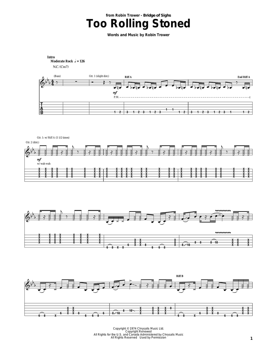 Too Rolling Stoned Too Rolling Stoned Acoustic Guitar scores gallery preview page 1