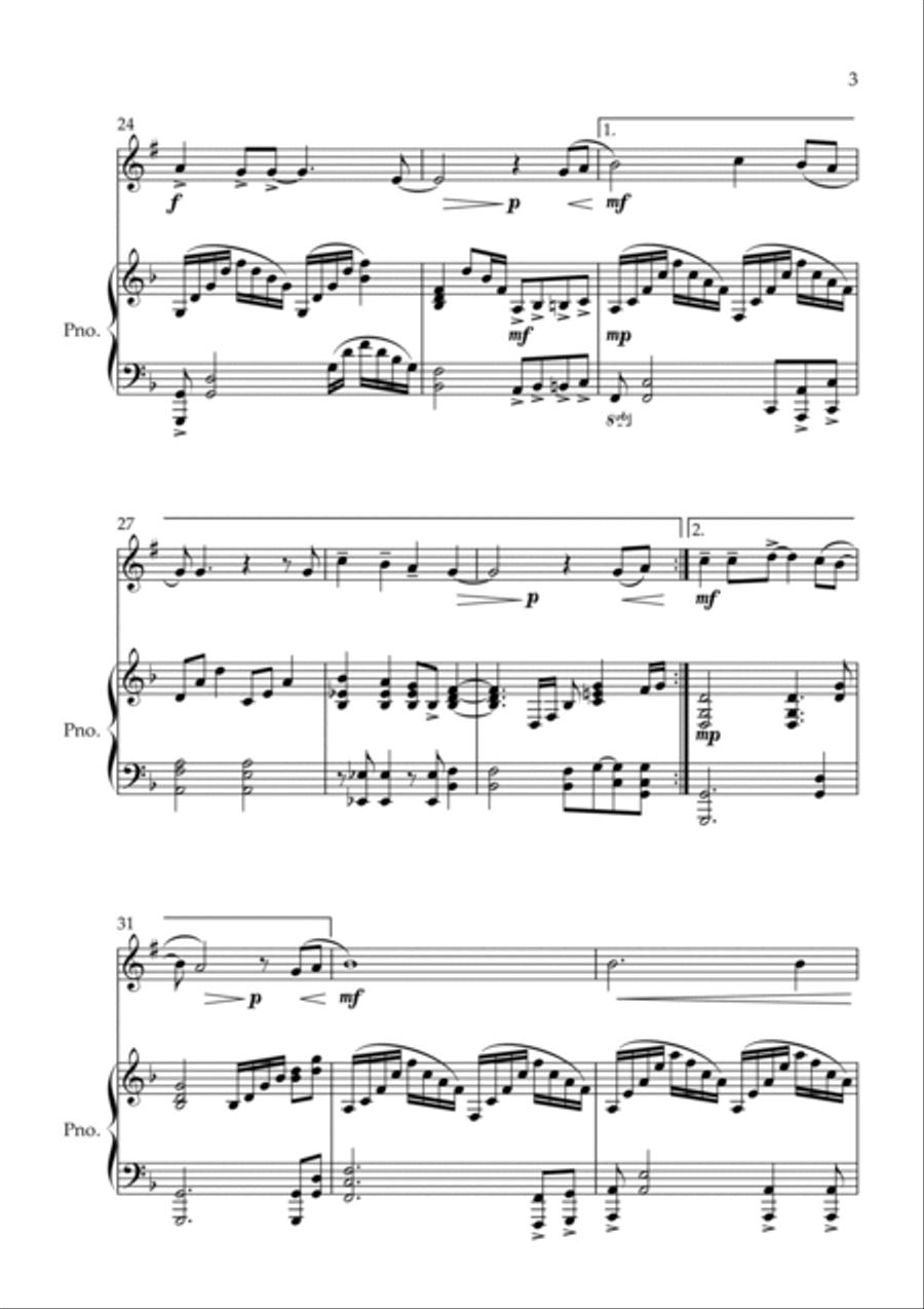 Sweet Victory Solo for Bb Piano scores gallery preview page 3