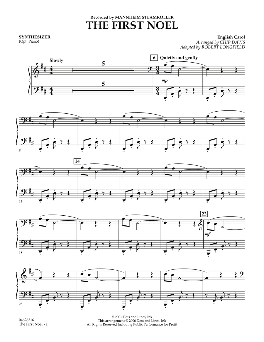 The First Noel - Synthesizer Orchestra scores gallery preview page 1