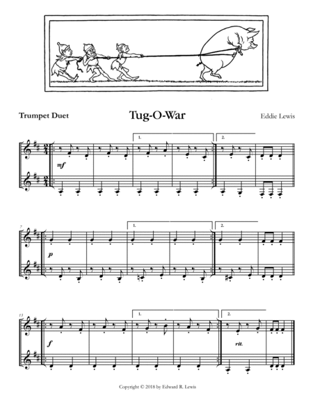 Tug-O-War Easy Trumpet Duet image number null