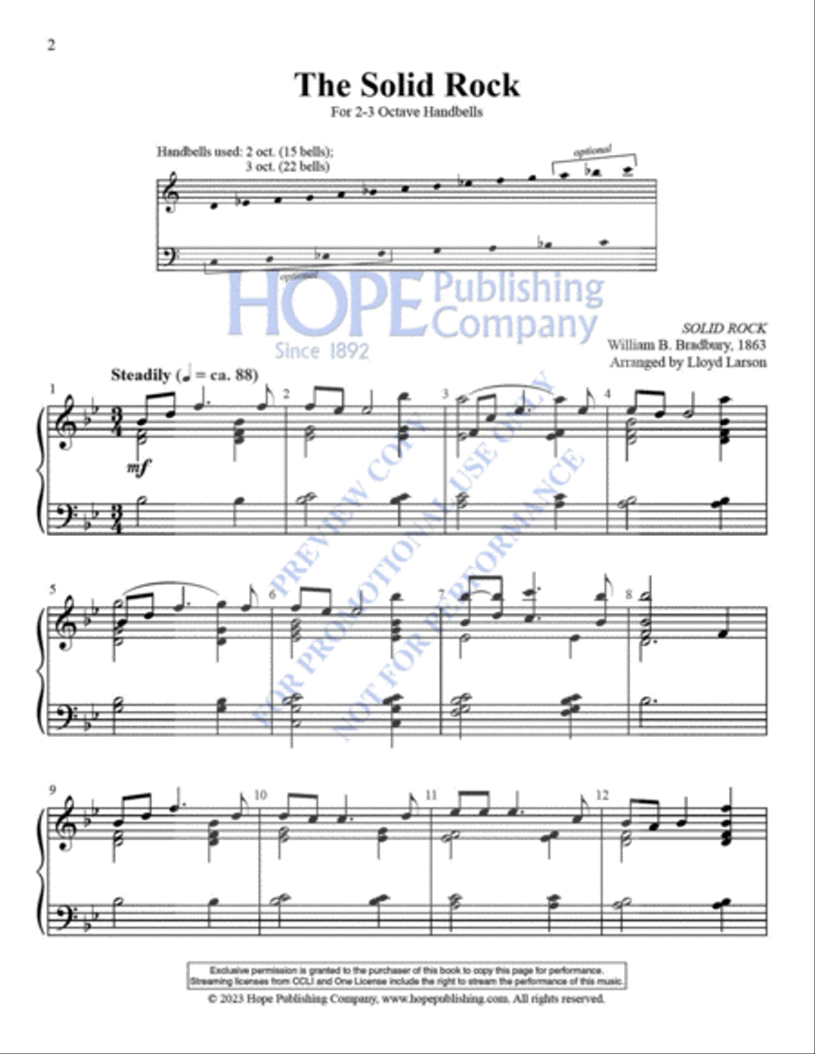 Simply Reproducible Hymns Handbell Choir scores gallery preview page 5