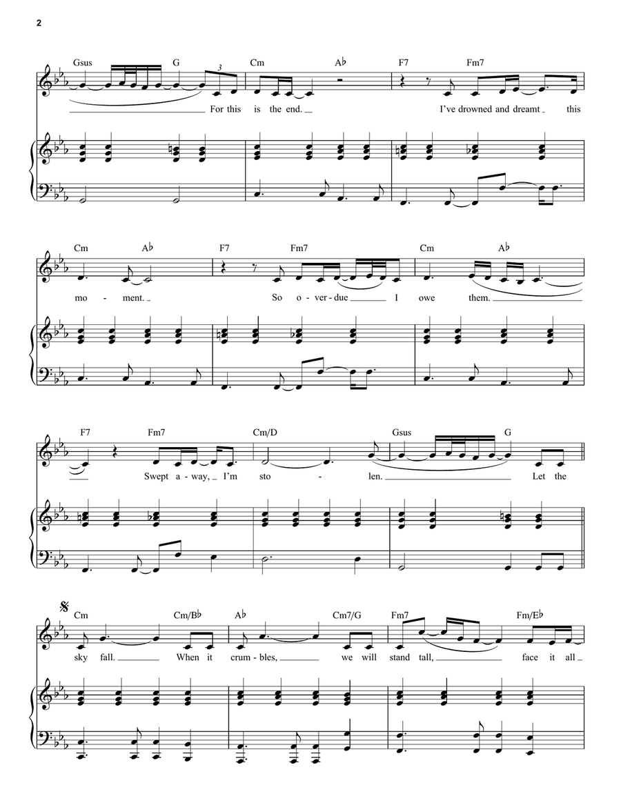 Skyfall Piano, Vocal scores gallery preview page 2