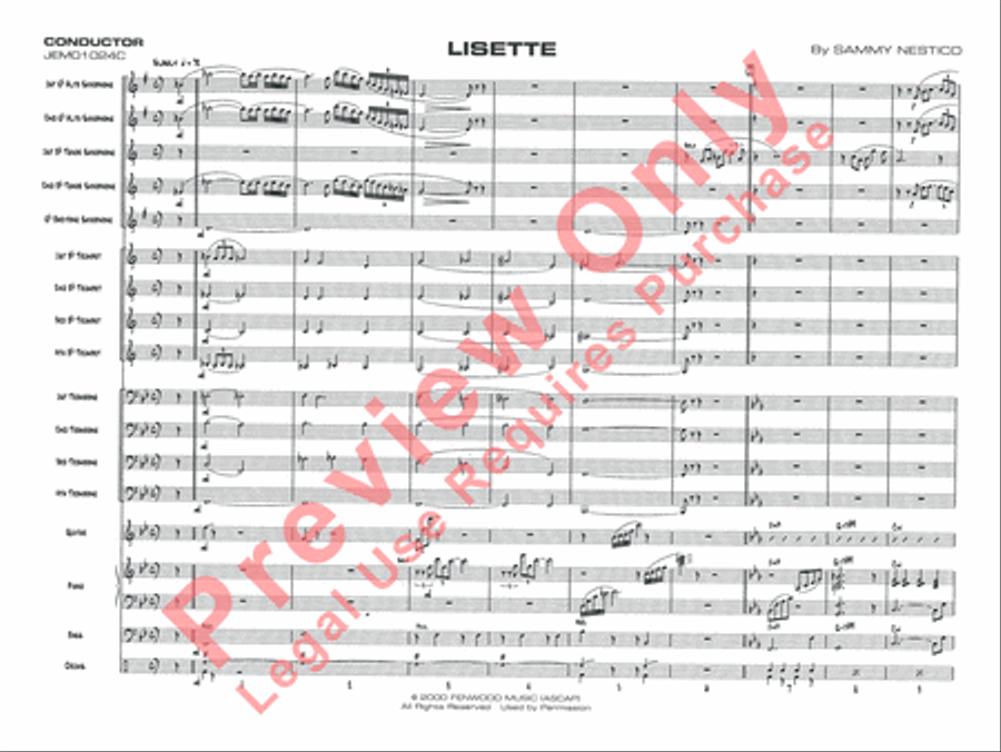 Lisette Lisette Jazz Ensemble scores gallery preview page 3