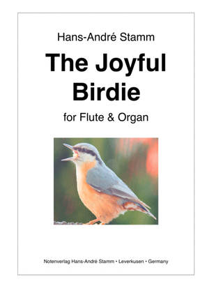 Book cover for The Joyful Birdie for flute and organ