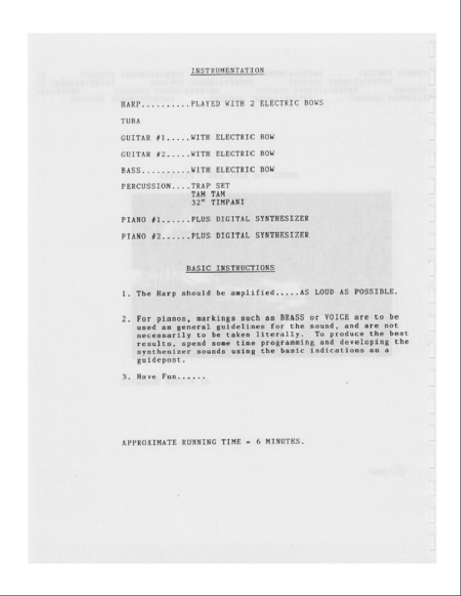 Entertainment Tonight-for Harp and 7 Players Small Ensemble scores gallery preview page 3