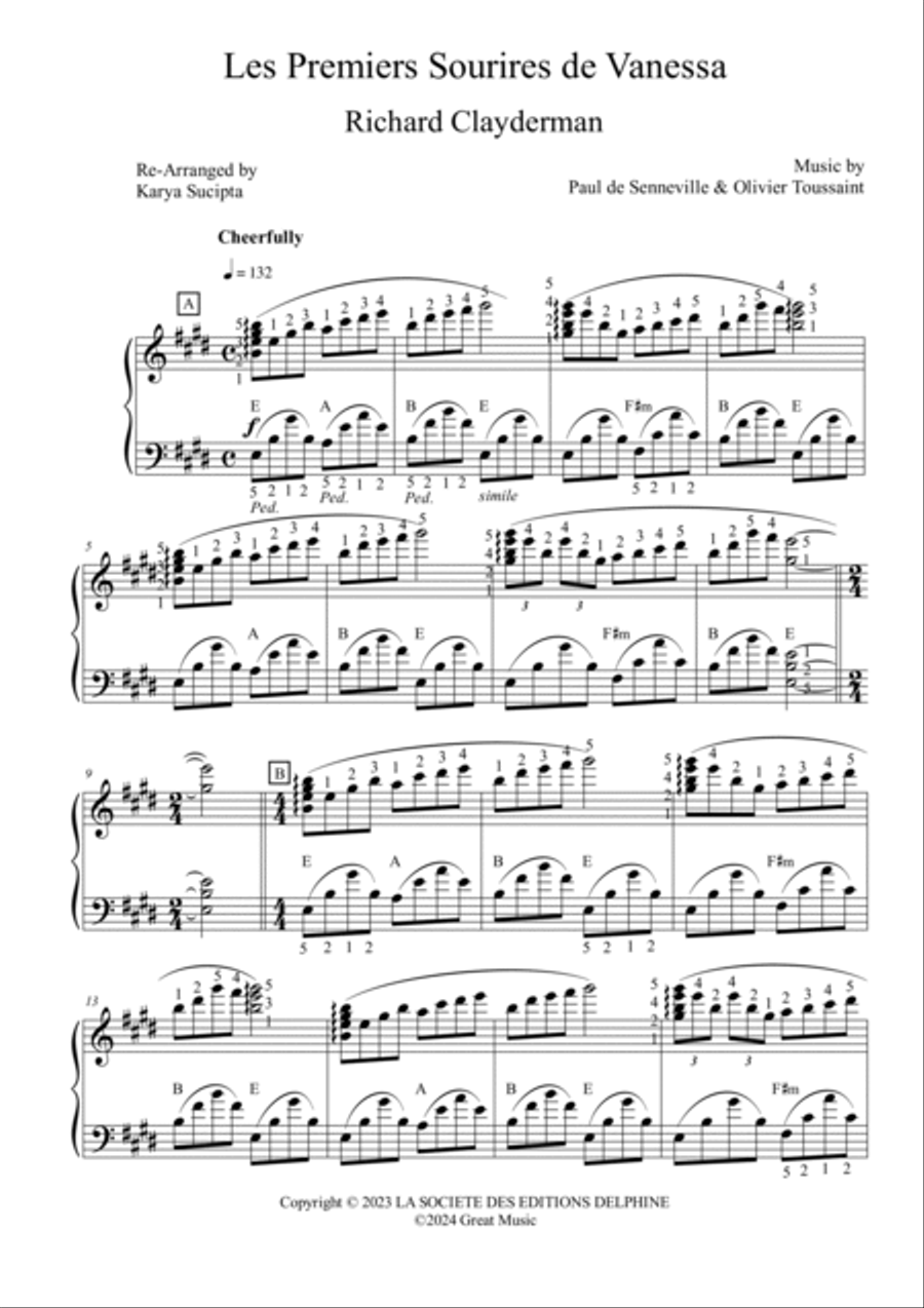 Premiers Sourires De Vanessa Piano Solo scores gallery preview page 2