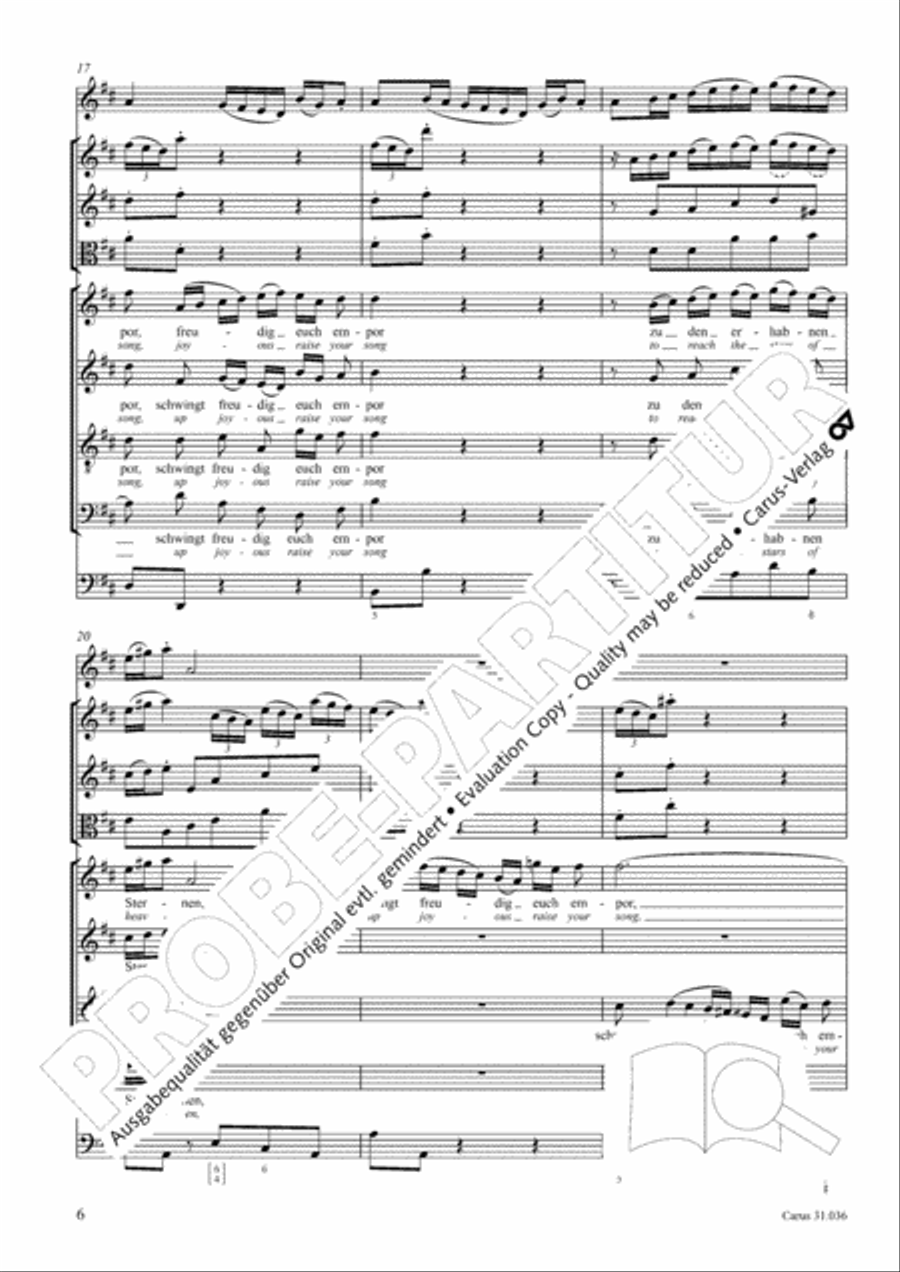 Up joyous raise your song (Schwingt freudig euch empor) 4-Part scores gallery preview page 7