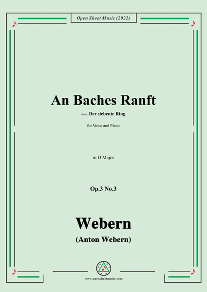 Webern-An Baches Ranft,Op.3 No.3,in D Major image number null