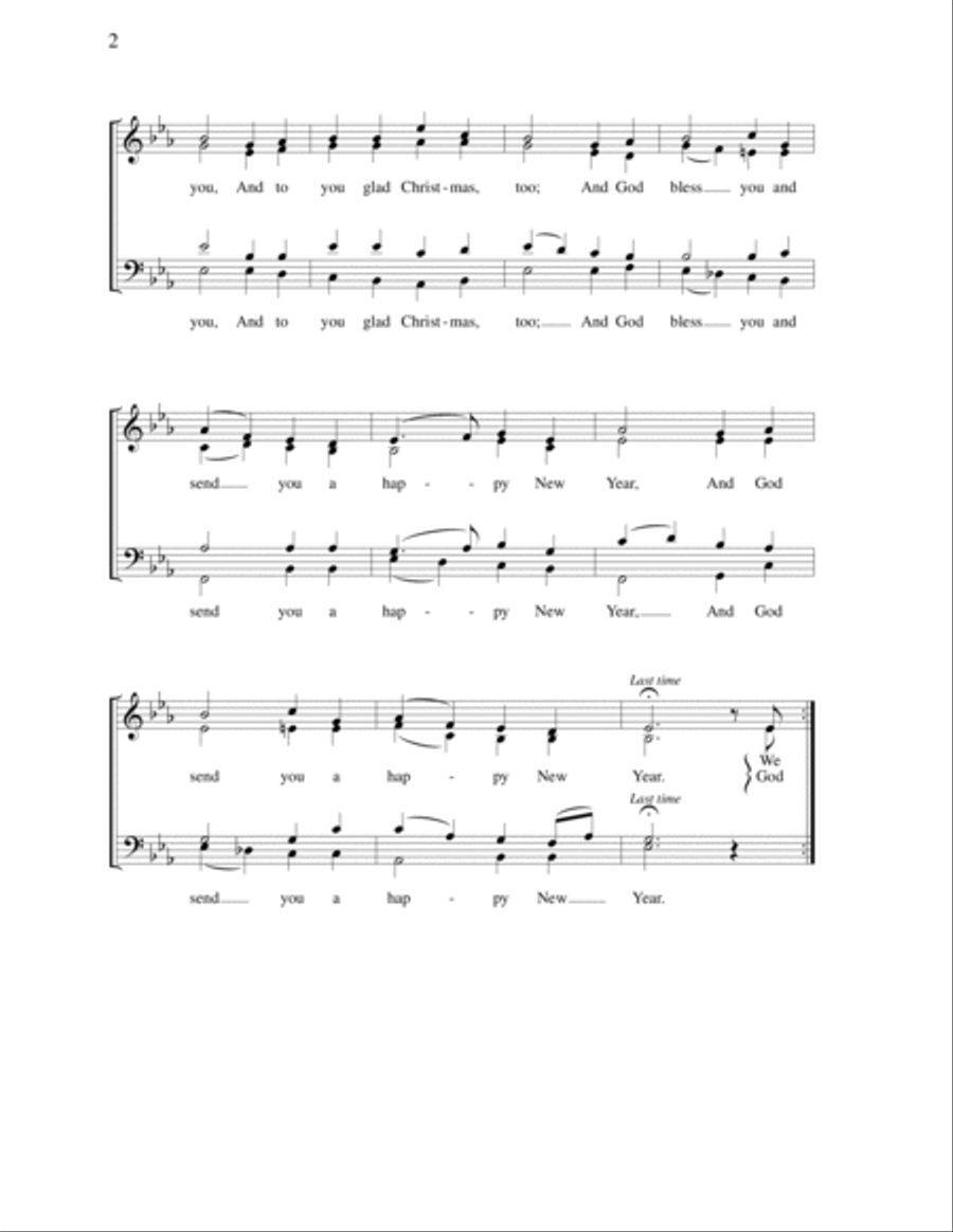 Here We Come A-Caroling 4-Part scores gallery preview page 2