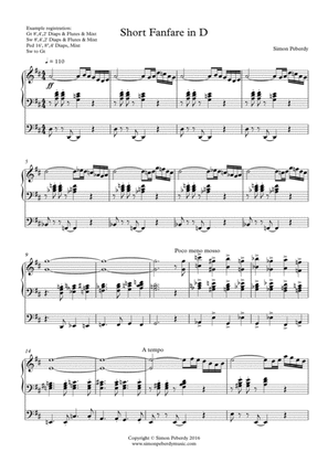 Organ Short Fanfare in D by Simon Peberdy