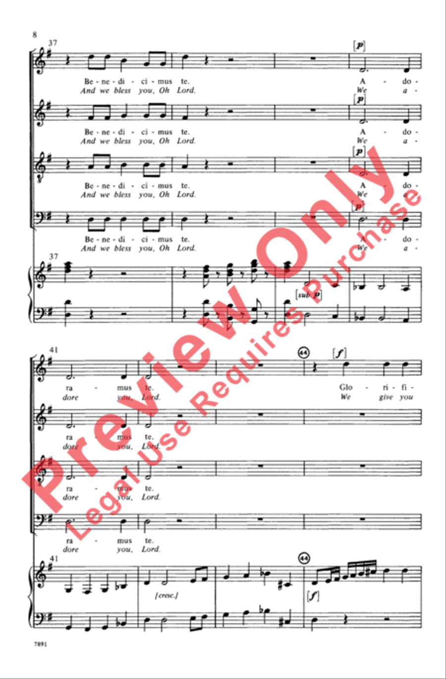 Gloria 4-Part scores gallery preview page 8