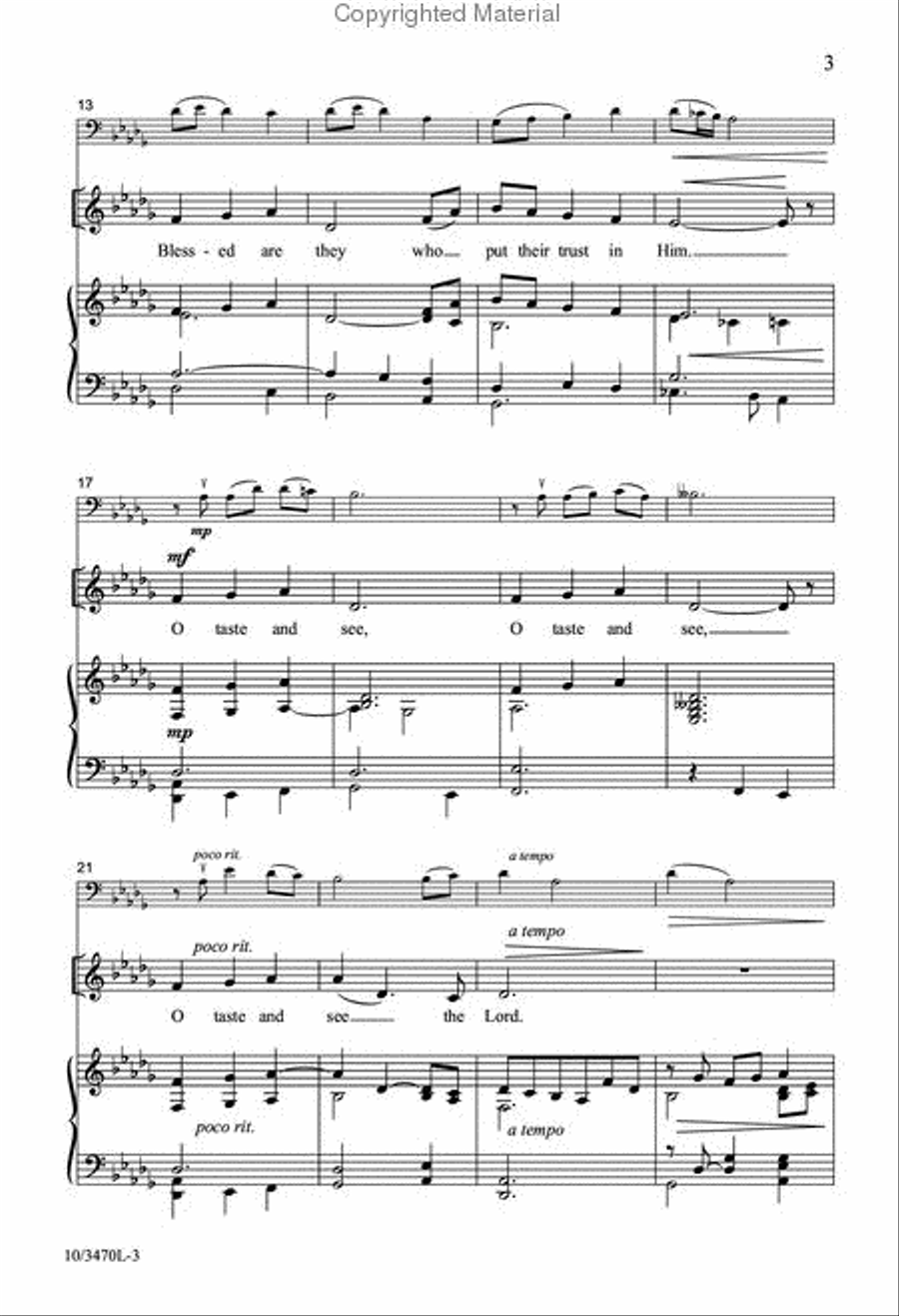 O Taste and See O Taste and See 4-Part scores gallery preview page 3