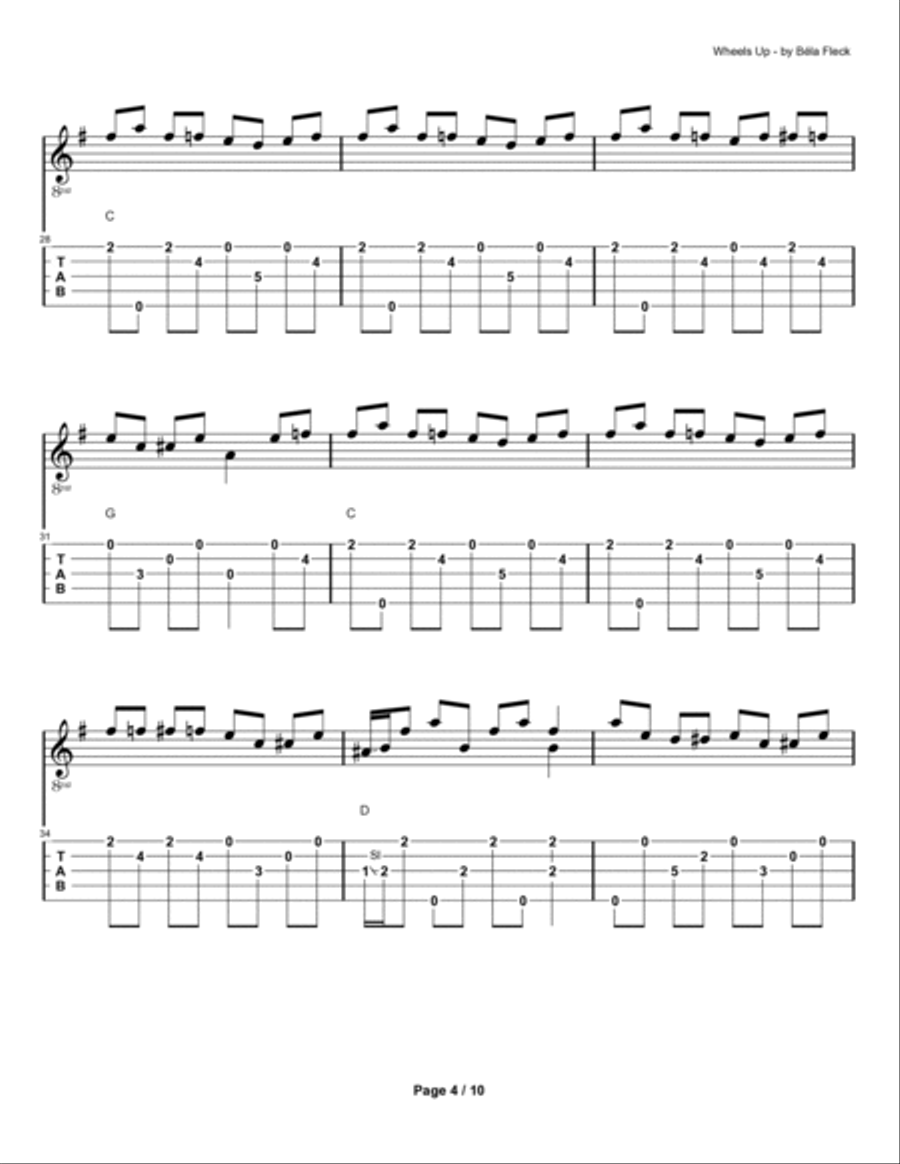 Wheels Up Banjo scores gallery preview page 4
