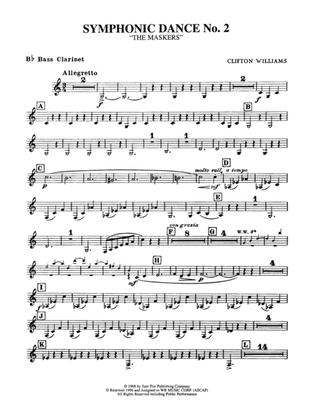 Symphonic Dance No. 2: B-flat Bass Clarinet