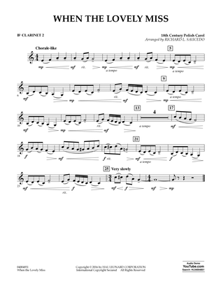 When the Lovely Miss (18th Century Polish Carol) - Bb Clarinet 2