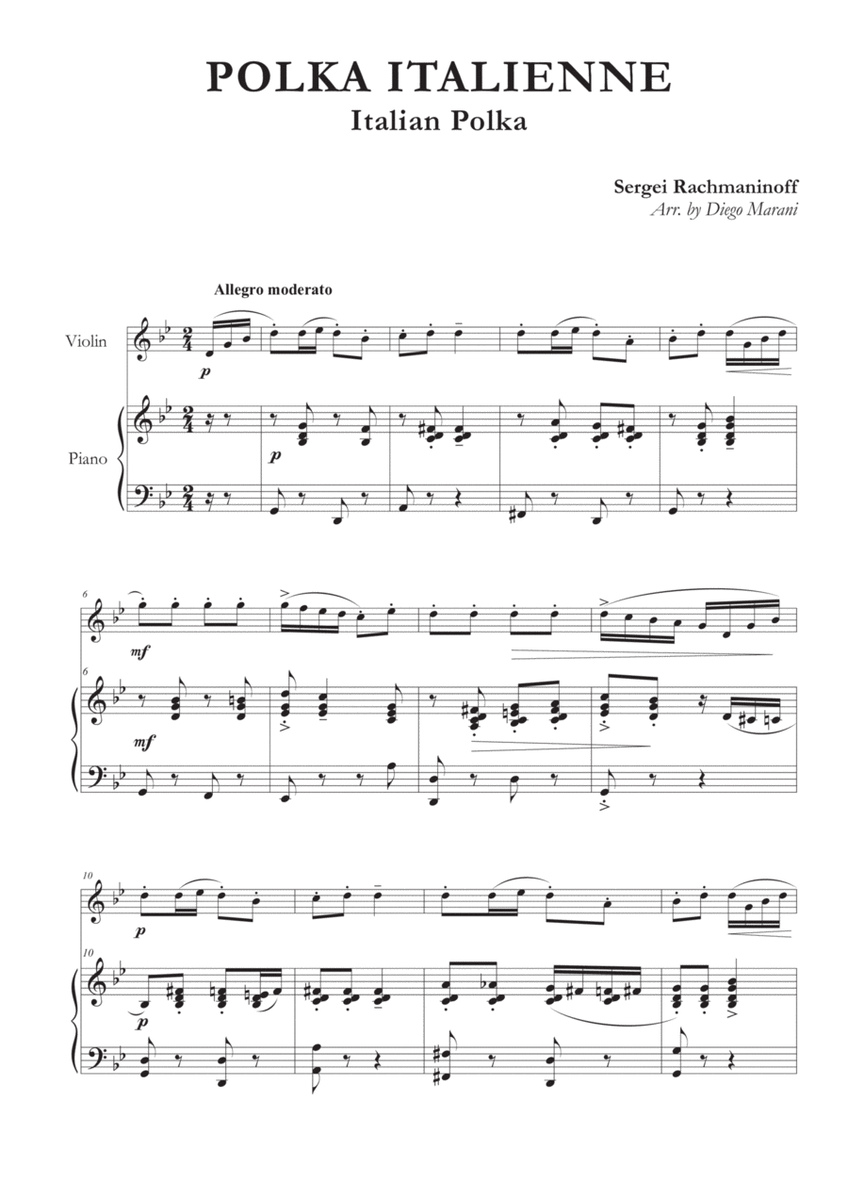 Italian Polka for Violin & Piano image number null