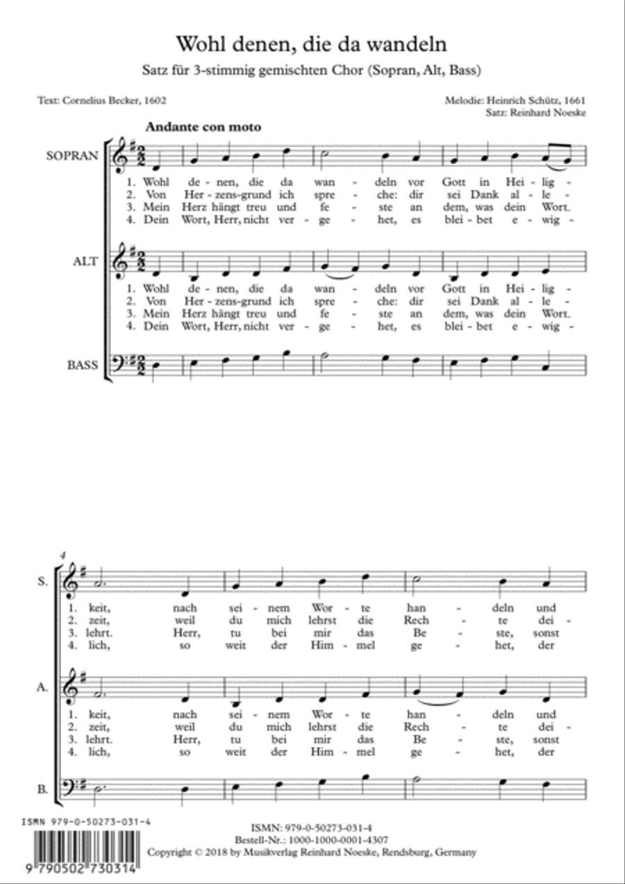 Wohl denen, die da wandeln 3-Part scores gallery preview page 1