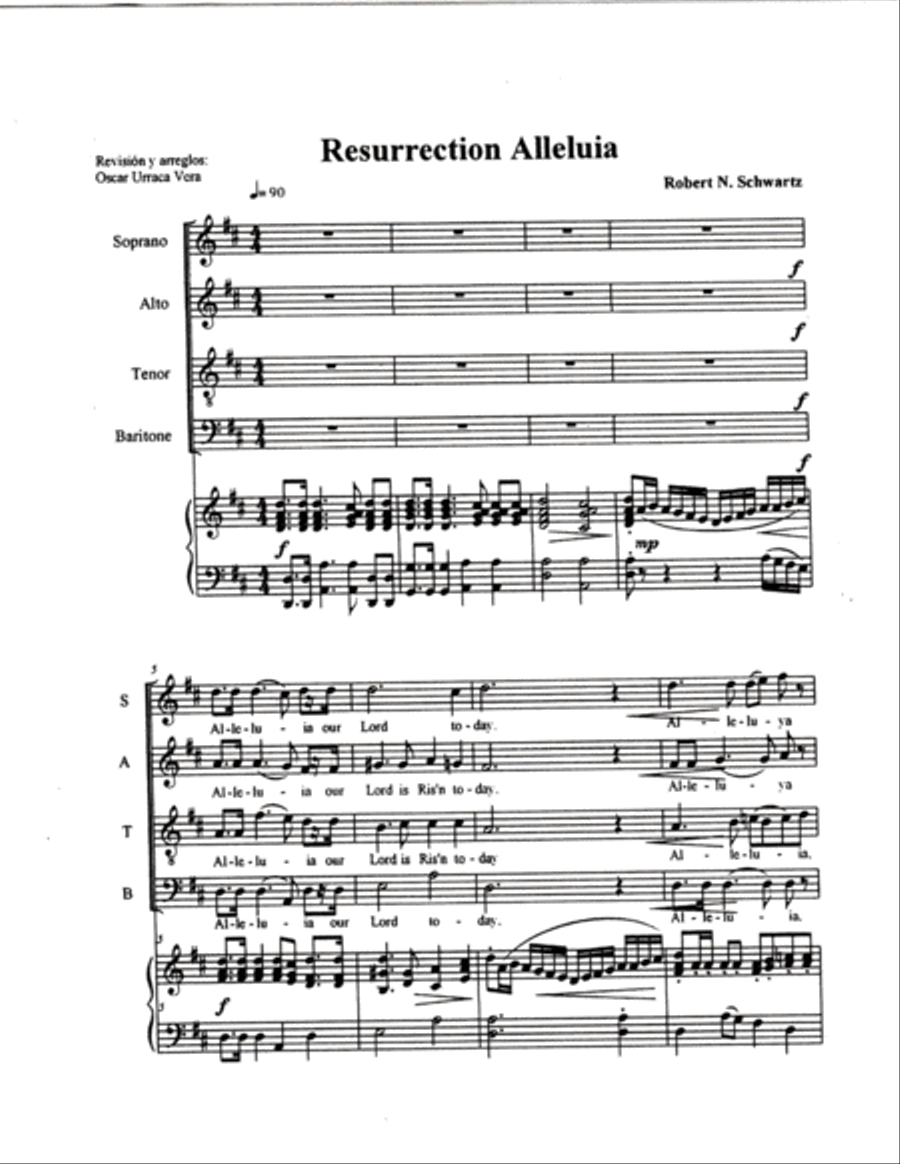 Resurrection Alleluia Resurrection Alleluia 4-Part scores gallery preview page 1