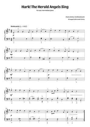 Hark! The Herald Angels Sing (easy-intermediate piano)