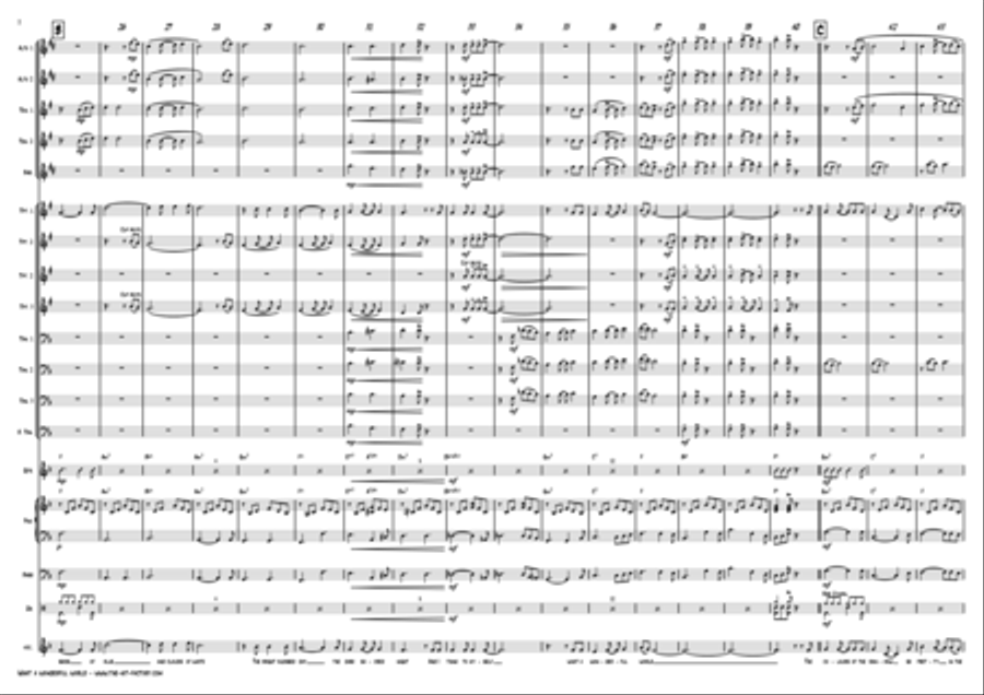 What A Wonderful World Jazz Ensemble scores gallery preview page 2