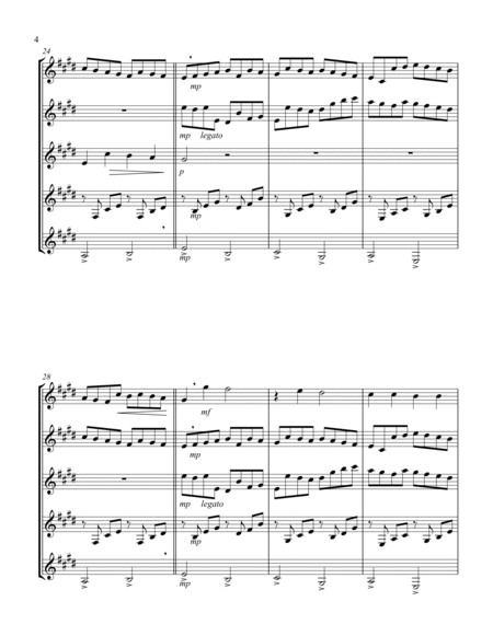 Canon in D (Pachelbel) (D) (Clarinet Quintet) image number null