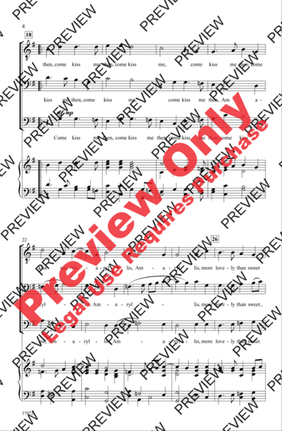 Two Morley Madrigals for Men Men's Choir scores gallery preview page 4