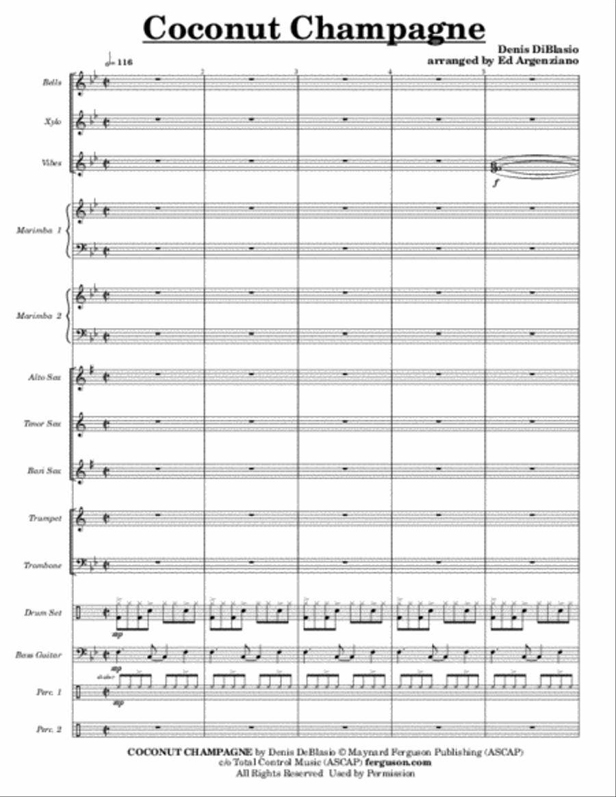 Coconut Champagne Percussion Ensemble scores gallery preview page 2