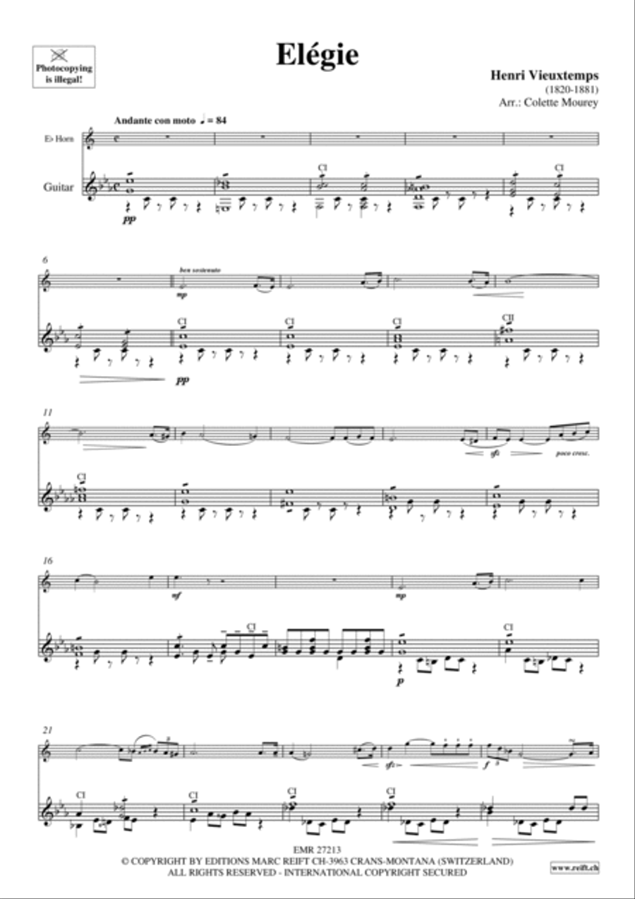 Elegie Elegie Horn scores gallery preview page 6