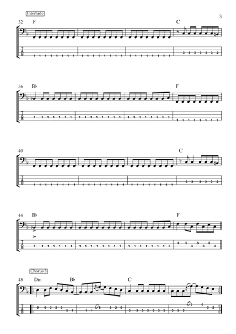 Go Your Own Way Go Your Own Way Bass Guitar scores gallery preview page 3
