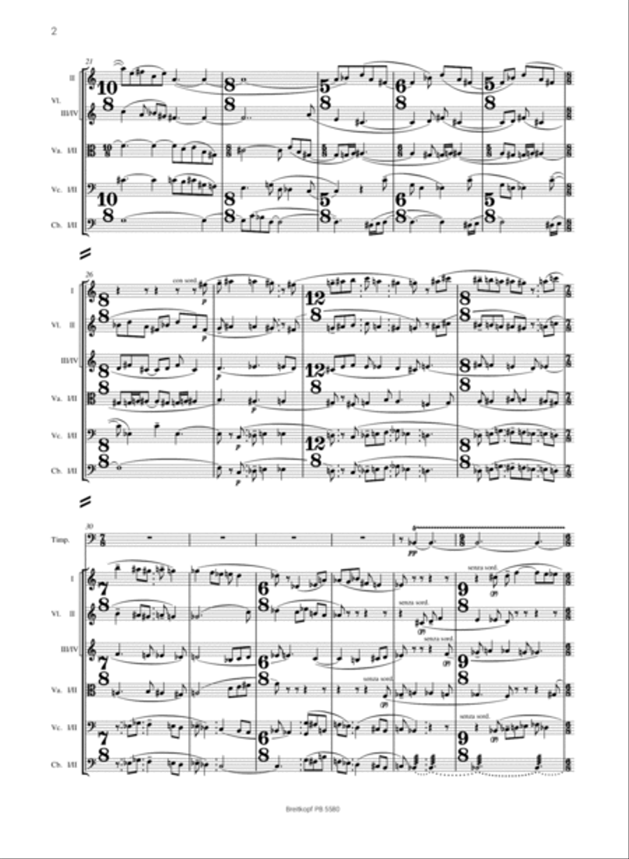 Music for String Instruments, Percussion and Celesta BB 114 String Orchestra scores gallery preview page 3