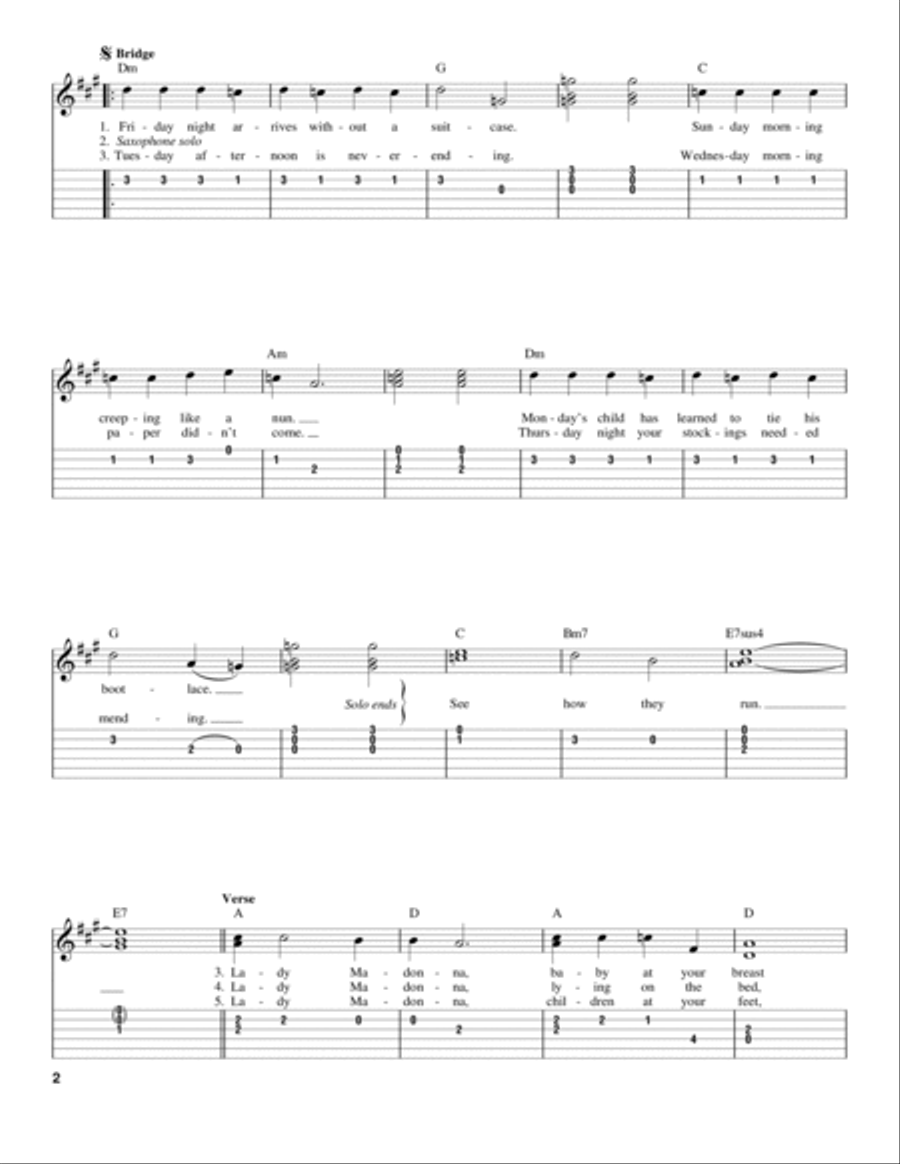 Lady Madonna Acoustic Guitar scores gallery preview page 2