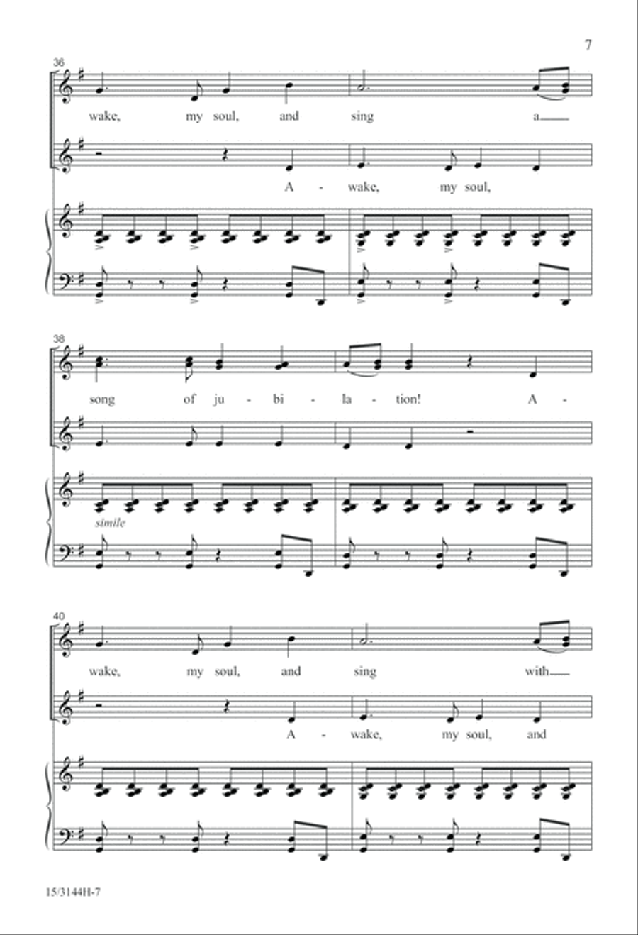 Awake, My Soul, and Sing! SSA scores gallery preview page 8