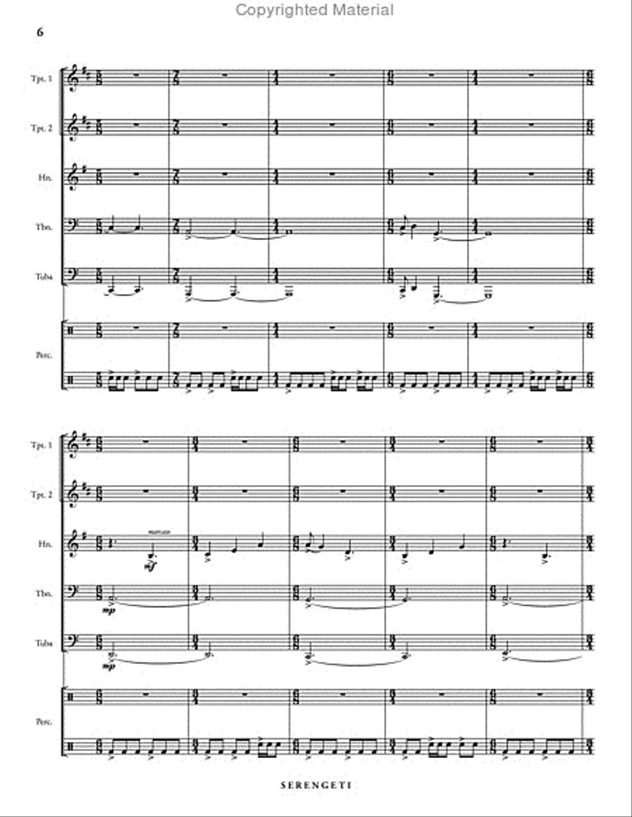 Serengeti Horn scores gallery preview page 7