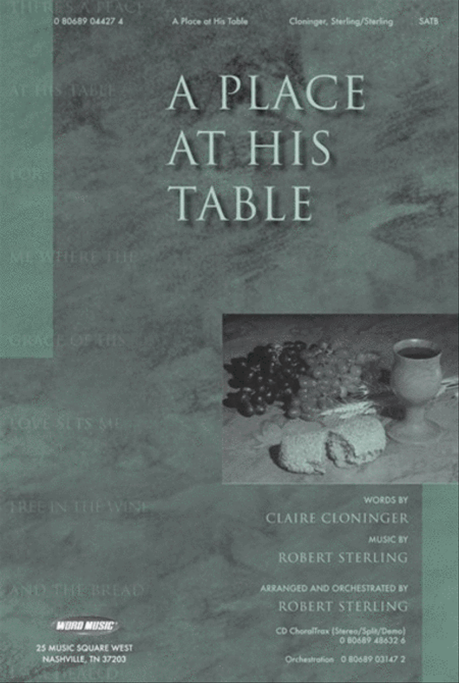 A Place At His Table - Anthem 4-Part scores gallery preview page 1