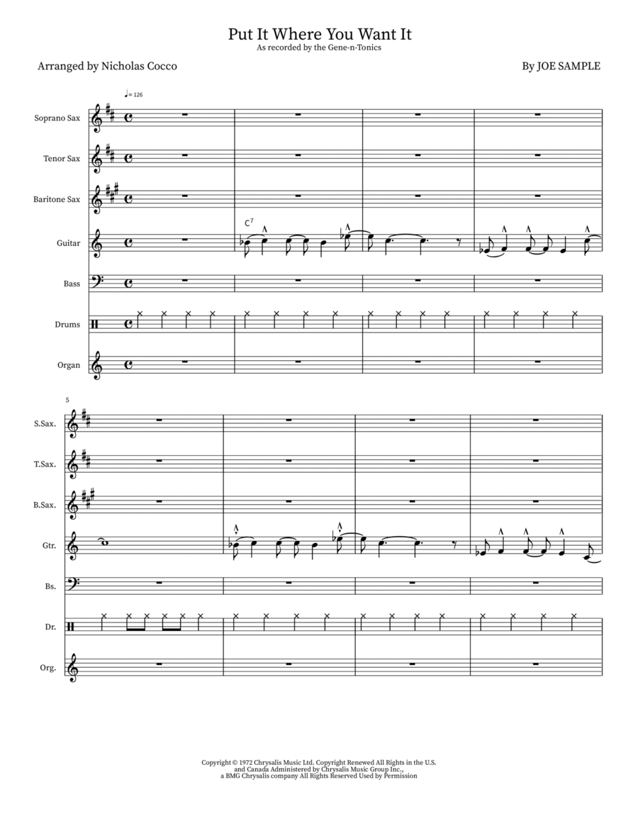 Put It Where You Want It Small Ensemble scores gallery preview page 1