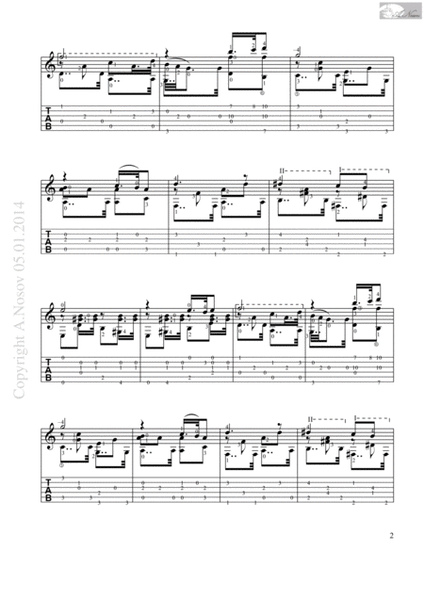 Emmanuelle-I (Sheet music for guitar) image number null